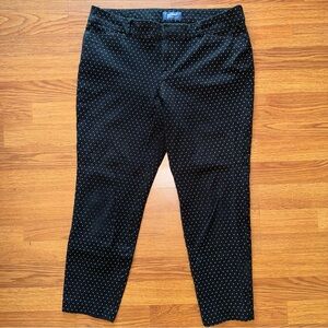 Black Polka Dot Mid-Rise Pixie Ankle Pants